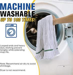 Nouvelle Serpillière Plate Multifonctionnelle en Bois Écologique de Haute Qualité, Tête en Coton à Absorption Rapide, Essorage Automatique - Product Image 3