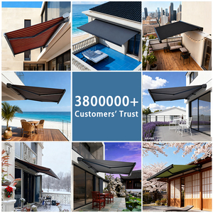 กันสาดหน้าต่างแบบพับเก็บได้สำหรับใช้งานเชิงพาณิชย์ พร้อมม่านบังแดดอะคริลิกและหลังคาคลุมกันฝน สำหรับสวนกลางแจ้งและระเบียงหน้าบ้าน - Product Image 4