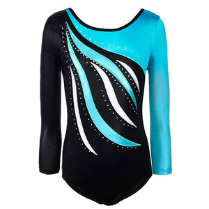 Maillot de Gimnasia para Niñas, Manga Larga, Transpirable, Elástico, Ropa de Danza, Uniforme de Entrenamiento Personalizado - Product Image 5