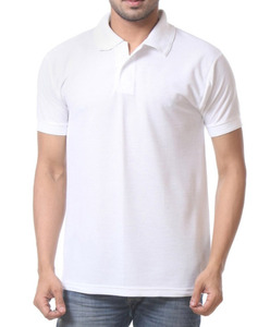 Camiseta Blanca Lisa de Algodón 100% para Hombre, Económica, al por Mayor, Promocional, Casual de Verano, con Cuello - Product Image 1