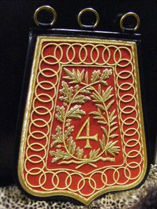 Drapeau de présentation de luxe en fil de bullion régimentaire tissé et cousu avec aimant, brodé or, vente en gros OEM - Product Image 3