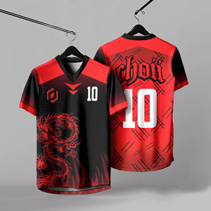 T-shirt d'été pour homme à col en V, uniforme de sport, personnalisable avec numéro, logo et motif, vêtements de sport pour matchs, tenue d'équipe sur mesure - Product Image 3