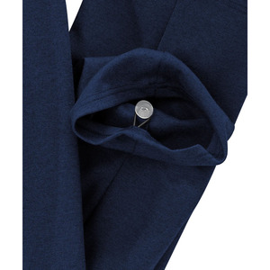 Women Medical Scrubs <b>Jumpsuit</b> Navy Blue Knitted Cotton Blend Hospital Uniform <b>with</b> Drawstring Waist and Side <b>Pockets</b> - Product Image 5