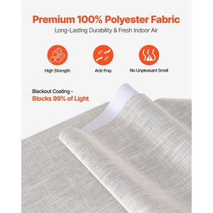 Persianas y Cortinas Verticales Opacas con Riel Extensible de 45.8 a 86 Pulgadas de Ancho, Recortables, 96 Horas de Duración, para Persianas y Contraventanas - Product Image 3