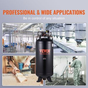 Compressore d'aria fisso senza olio da 6,5 HP, 15,5 SCFM a 90 PSI, a 2 stadi, 145 PSI, con serbatoio da 80 galloni, per uso industriale - Product Image 6