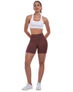 Shorts Deportivos para Mujer, Cintura Alta, Control de Abdomen, Levanta Glúteos, para Correr, Yoga, Ejercicio - Product Image 3