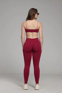 3 Piece Quick Dry Off the Shoulder Yoga Set Women Seamless Scrunch Butt Leggings Sports <b>Bra</b> Four-Way Stretch Fitness Gym - Product Image 2