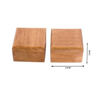 Caja de Anillos de Madera de Roble con Forma Personalizable, Interior de Terciopelo Suave, Caja de Presentación de Joyas, Organizador de Joyas, Pendientes - Product Image 3