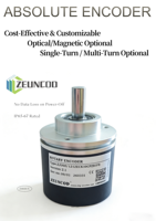 ZUENCOD Encodeur Rotatif Absolu Multi-Tours CANopen 60mm SSU Signal Optique Synchrone 12 bits Capteur de Position Industriel IP65/IP67