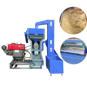 Multifunction Rice Mill Machine Auto-raise Paddy To Hopper BB-N70D PM+ELEVATOR With Diesel Engine Produced By BackboneMachinery