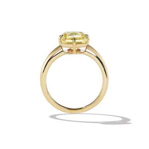 Anillo Solitario de Diamante Amarillo Corte Radiante de Lujo, Joyería Nupcial de Oro Amarillo, Certificado IGI, Anillo de Boda de Lujo - Product Image 2