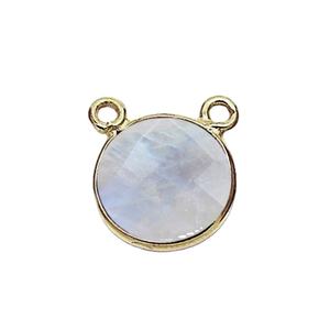 Colgante de Mickey Mouse con piedra preciosa redonda de piedra lunar arcoíris hecha a mano – Joyería de plata 925 al por mayor - Product Image 1