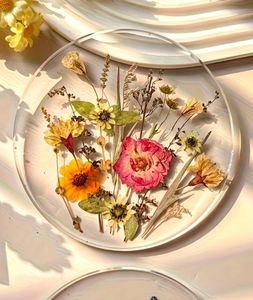 Elegant Resin <b>Coaster</b> <b>Set</b> with Glossy Finish 5mm Thick Vintage Style for Contemporary Home Styling Resin <b>Coaster</b> Supplier - Product Image 3