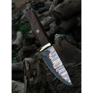 Couteau de chef Burraq en acier Damas fait main, étui en cuir premium, manche en bois, lame de 7 pouces, épaisseur de 3,0 mm, compatible lave-vaisselle - Product Image 5