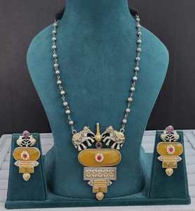 Premium Quality Necklace Set Beautiful <b>Elephant</b> Motifs Unique Design Suits All Outfits Traditional Pendant Necklace With Earring - Product Image 2