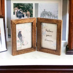 Cadre photo minimaliste fait main en bois massif, décoration moderne pour la maison, cadre photo en bois pour table. - Product Image 5