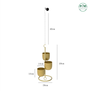 Macetero de metal decorativo, macetero de metal de diseño, macetero de metal elegante, macetero de metal con estilo, macetero de metal único - Product Image 3