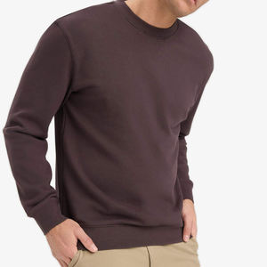 Sweat-shirt en coton brodé personnalisé de haute qualité, col rond, logo OEM, tissu molletonné uni, pour hommes - Product Image 5