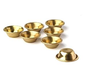 Ensemble de 3 bols Katori en laiton écologiques, bols à dessert martelés, bol à chocolat poli pour la maison et la cuisine Dexcor - Product Image 5