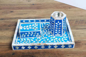 Radiant Harmony MOP Inlay Mabkhara Burner Lujoso soporte de incienso decorativo hecho a mano para decoración del hogar Mezquita y regalo festivo - Product Image 3