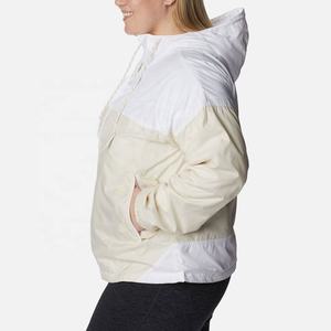 Chaqueta Cortavientos Ligera con Capucha para Mujer, Tallas Grandes, Impermeable, Diseño Color Block, Deportiva, Casual, para Exteriores - Product Image 3