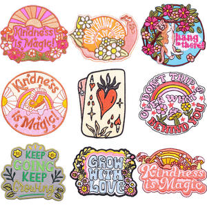 Parches bordados personalizados con nombre, tela de sarga, termoadhesivos para ropa, bolsos, sombreros, bajo MOQ, venta al por mayor - Product Image 5