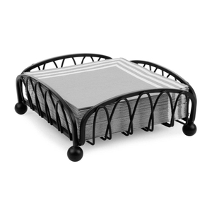 Panier à serviettes en fer noir fait main avec un motif floral, ajoutant de la beauté à la table à manger, décoration intérieure de la maison, panier à serviettes - Product Image 6