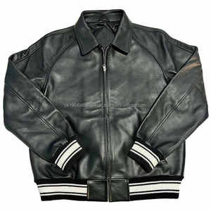 Veste en cuir de mouton véritable Original Zipper Formal Down Collar Winter Coat for Men and Women ODM Coated Process - Product Image 1
