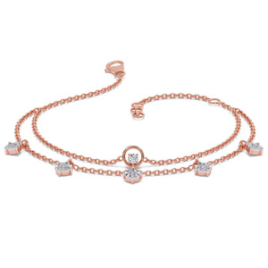 Interwoven Triangular Motif Diamond <b>Bangle</b> <b>Bracelet</b> - Product Image 1