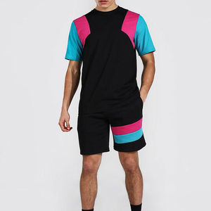 Ensemble léger d'été pour hommes, ensemble décontracté deux pièces pour hommes, ensemble de sport et fitness d'été pour hommes, vente en gros - Product Image 1