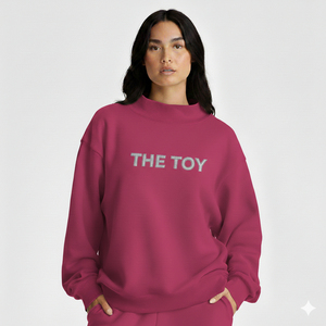 Sweat-shirt oversize à col montant pour un style urbain décontracté – Pull oversize minimaliste à col montant, coupe confortable et ample - Product Image 1