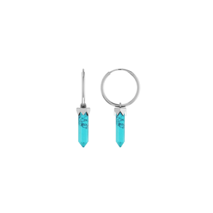Pendientes Colgantes de Plata de Ley 925 con Turquesa en Forma de Lápiz, Engaste con Pegamento, Modernos, para Regalo de Boda o Fiesta, Juego de 4 Piezas - Product Image 1