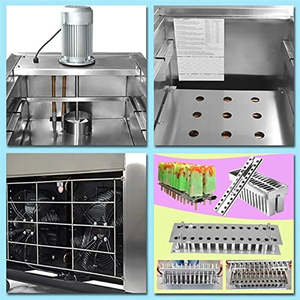 Machine à glaces et sucettes glacées de style brésilien avec 2 moules fins et 1 aligneur, 123 ml chacun - Product Image 4