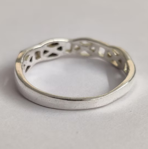 Minimalist 925 Sterling <b>Silver</b> <b>Wedding</b> <b>Band</b> Ring with Braided Design Unisex Fine Jewelry - Product Image 3