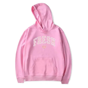 Sudadera con Capucha con Estampado de Corazón, Unisex, Talla Grande, Algodón French Terry, Estilo Casual para Otoño - Product Image 3