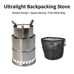 Estufa de Leña de Combustión Secundaria Ligera de Alta Eficiencia, Portátil, de Acero Inoxidable, Tipo Cohete, para Supervivencia al Aire Libre y Bushcraft - Product Image 2