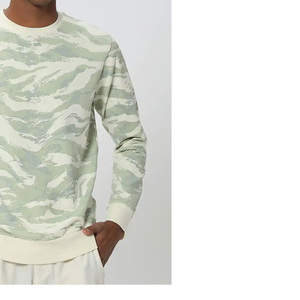 Comfortable Camouflage <b>Crewneck</b> <b>Sweatshirt</b> for <b>Men</b> and Women, Stylish Green Camo Pullover for Casual Streetwear Looks - Product Image 3