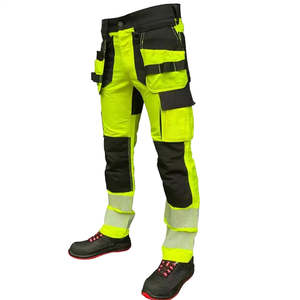 Combinaison de pluie fluorescente jaune néon imperméable, gilet de sécurité industriel haute visibilité, vêtements de travail réfléchissants, équipement de protection contre la pluie - Product Image 4