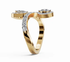 แหวนเพชรดีไซน์เนอร์ ทอง 9 กะรัต 14 กะรัต 18 กะรัต ทองคำขาว ทองคำเหลือง ทองคำชมพู หลากหลายแบบ หรูหรา งานจิวเวลรี่ชั้นดี แหล่งที่มาที่ยั่งยืน - Product Image 2