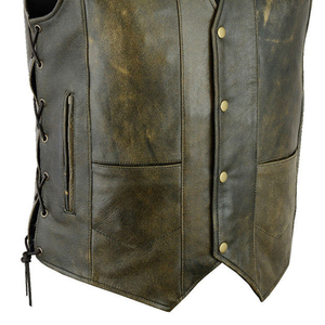 Nuevo Chaleco de Cuero para Hombre, Talla Adulto, a la Moda, para Invierno, Servicio OEM, Fabricación de Alta Calidad, Chaleco de Cuero Profesional para Hombre - Product Image 5