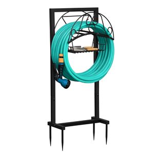 Support de rangement détachable robuste pour tuyau d'arrosage 40 cm (D) x 20 cm (L) x 100 cm (H) – Support amélioré pour tuyau d'arrosage pour rangement extérieur - Product Image 3