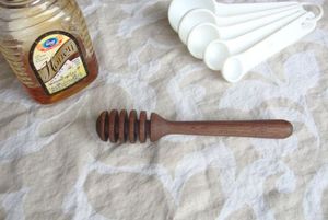 Custom Laser Engraved Wooden Honey Dipper For Honey Gift Set Wholesale Price Wooden Honey Dipper For <b>Small</b> Glass <b>Jar</b> Use - Product Image 2