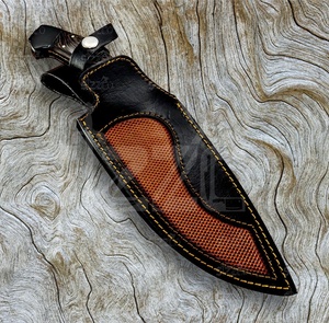 Couteau de survie Bowie de style Rambo en acier D2 fait main de 12 pouces, couteau à lame fixe pour la chasse et le camping avec étui en cuir, meilleur cadeau - Product Image 6