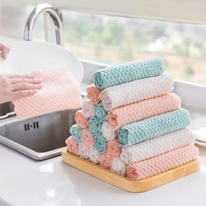 Serviettes de cuisine en coton rectangulaires, couleur unie, tricotées, séchage rapide, ensemble pour usage domestique - Product Image 3