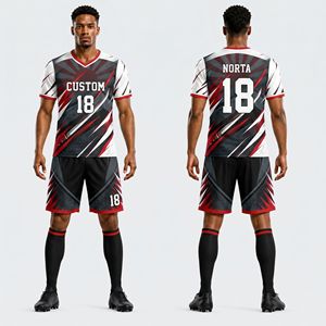 Ensemble short et maillot de football sublimé à motif réseau Tech Grid, respirant, pour équipe, performance athlétique, uniformes de football - Product Image 1