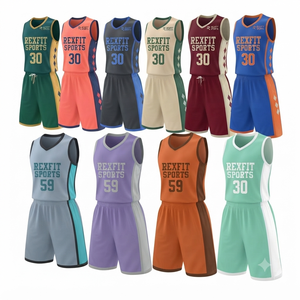 Ensemble de maillots de basket-ball pour hommes, vêtements de sport personnalisés avec logo pour garçons, entraînement, du XS au 4XL, design uni et veste uniforme - Product Image 6