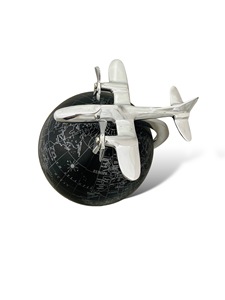 Globe terrestre décoratif en aluminium pour avion, pièce de décoration de bureau pour la maison ou le bureau, cadeau - Product Image 1