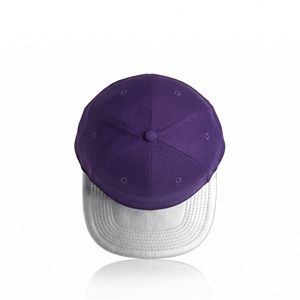 Structured 7-Panel <b>Purple</b> Snapback Cap Silver Flat Brim Unisex Casual <b>Hat</b> Solid Color Cotton Canvas Adult Fit 3D Embroidery - Product Image 6
