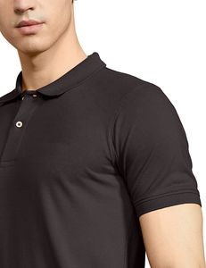 Tissu de qualité supérieure 100 % coton polyester à col rabattu pour polo de golf, vêtements d'extérieur pour hommes en plusieurs couleurs - Product Image 2