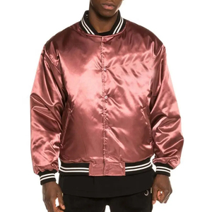 Blouson Bomber en Satin Sur Mesure 2026 pour Garçons et Hommes, Coupe-Vent en Toile avec Col Montant et Broderie Style Universitaire, Nouveau Modèle Tactique Décontracté - Product Image 1